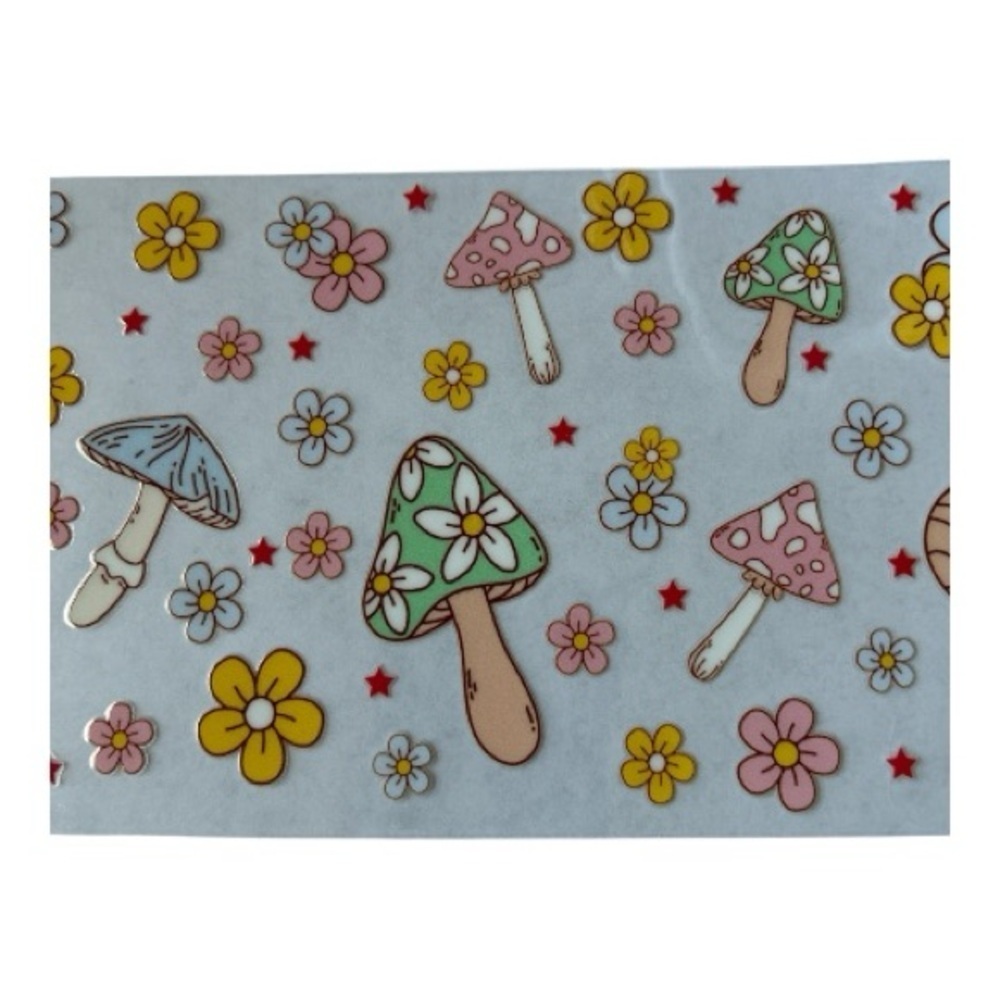 Pastel Mushrooms Cup Decal 176